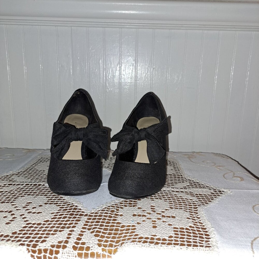 Ann Marino Gray Heels with bows